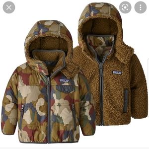 EUC Kids Patagonia reversible tribble jacket size 4T